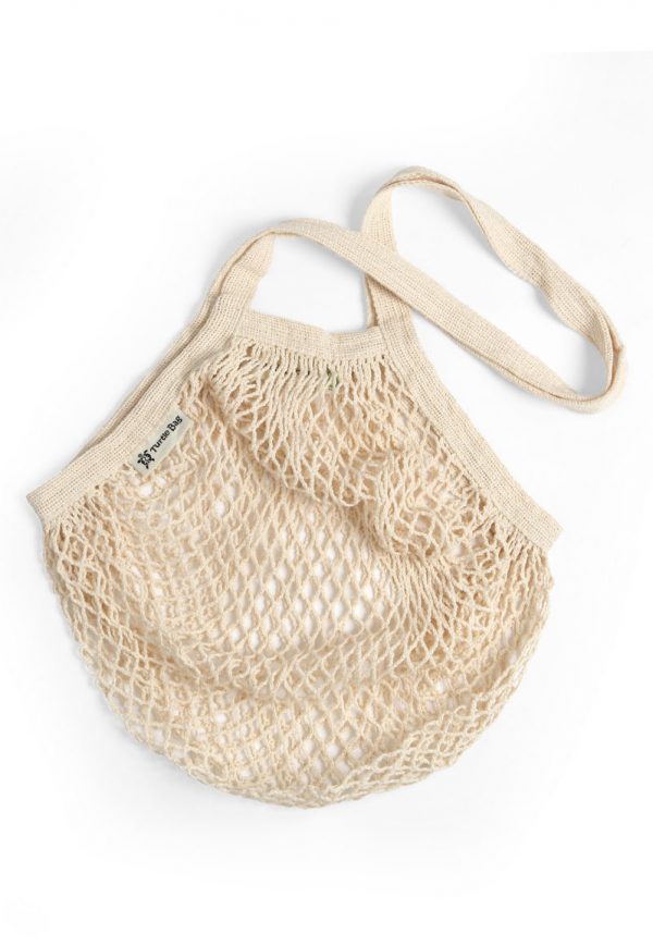 Natural Organic Long Handled String Bag