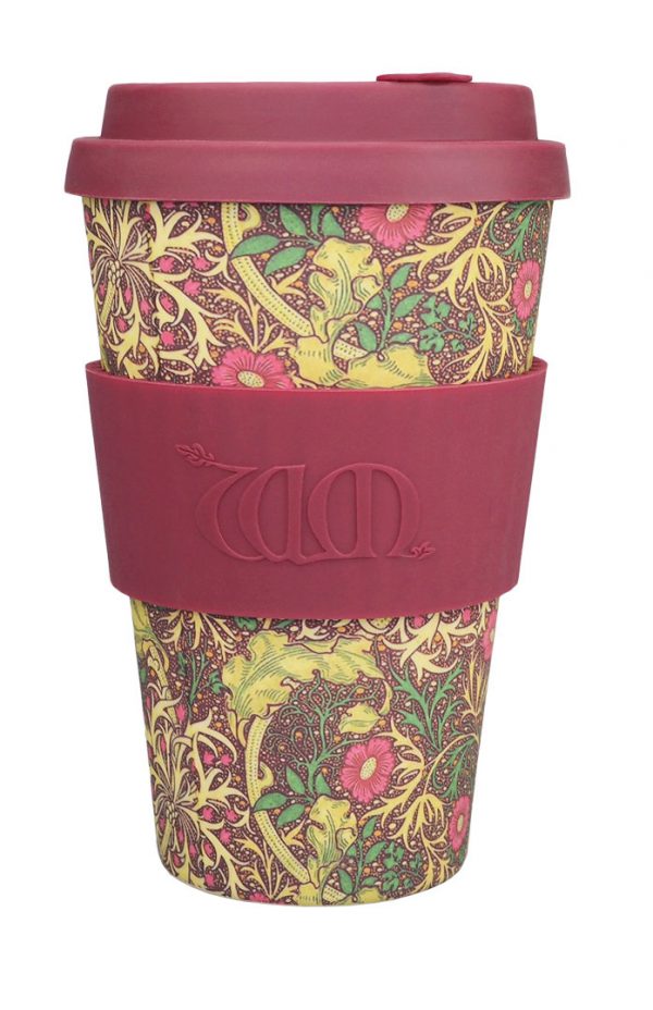 Flowers with purple silicone 14 oz William Morris Cup